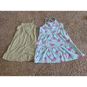 Lot of 2 Cat & Jack Girls Dresses Size S (6-7) NWOT - Watermelon & Floral